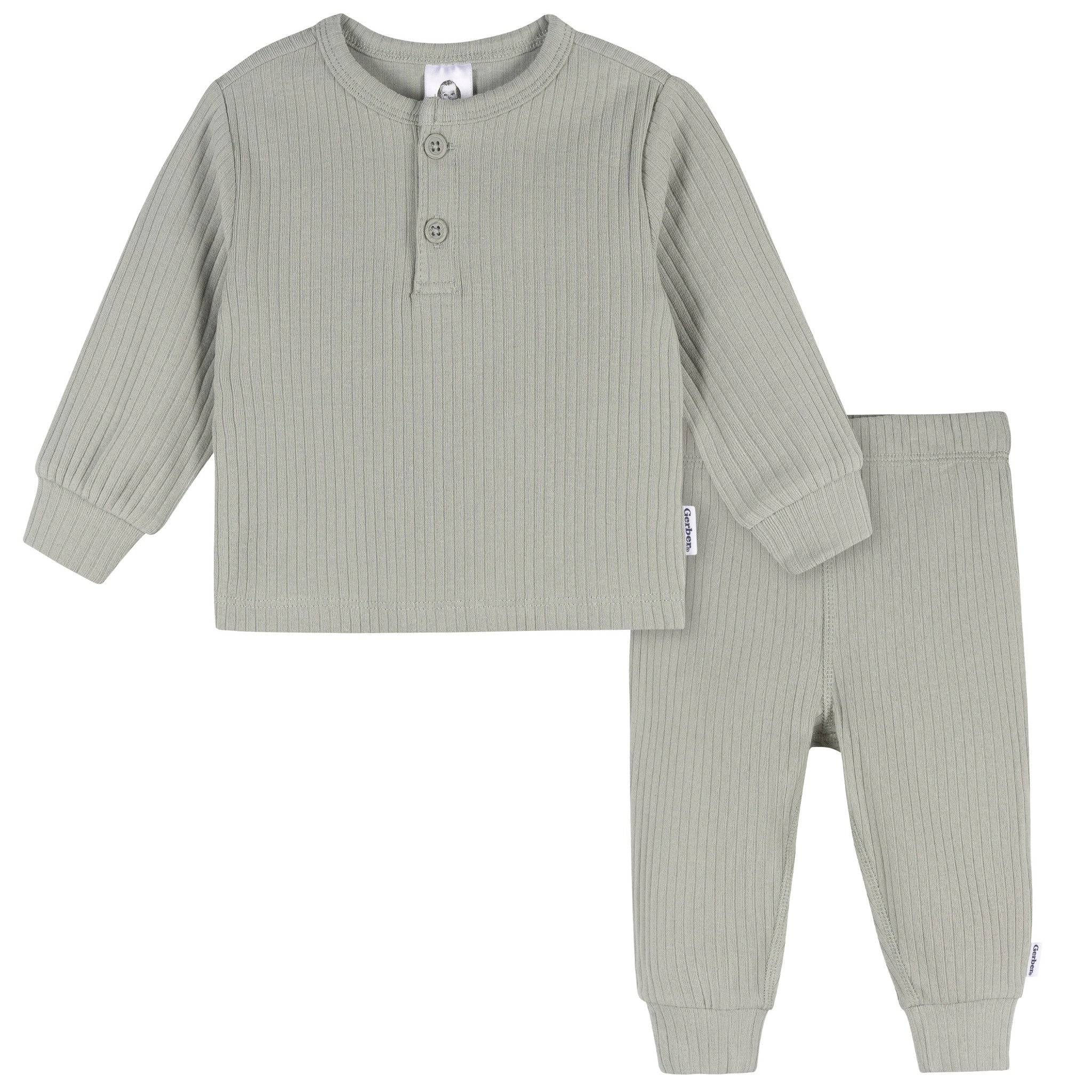 2-Piece Baby Boys Wrought Iron Top and Active Pant Set-Gerber Childrenswear Wholesale
