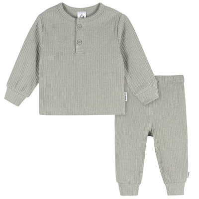 2-Piece Baby Boys Wrought Iron Top and Active Pant Set-Gerber Childrenswear Wholesale