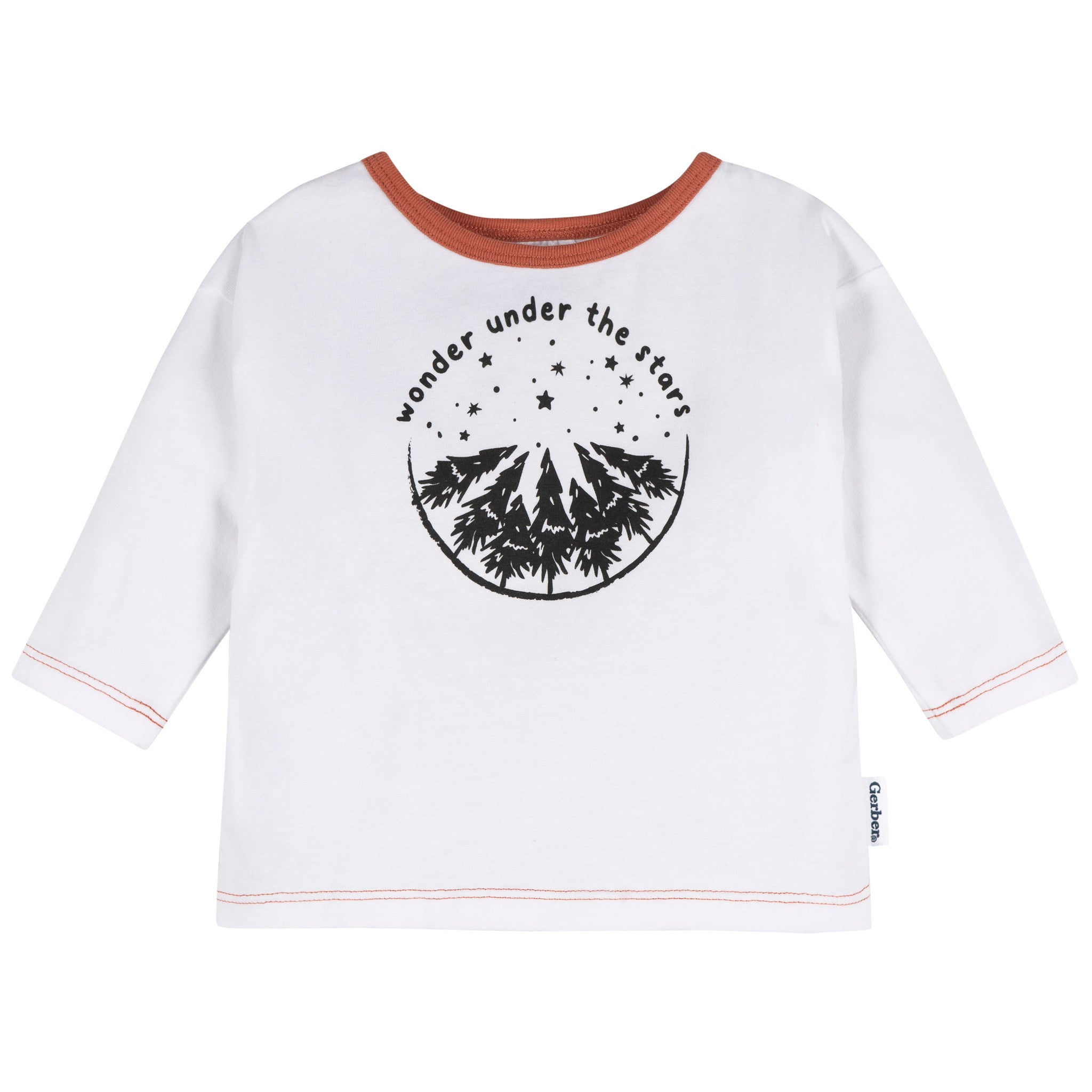 2-Piece Baby Boys White Top & Joggers-Gerber Childrenswear Wholesale
