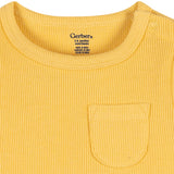 2-Piece Baby Boys Yellow Bodysuit & Shorts Set-Gerber Childrenswear Wholesale