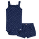 2-Piece Baby Girls Navy Bodysuit & Shorts Set-Gerber Childrenswear Wholesale