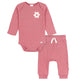 2-Piece Baby Girls Rose Bodysuit and Pant Set-Gerber Childrenswear Wholesale