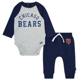 2-Piece Baby Neutral Chicago Bears Bodysuit and Jogger Set-Gerber Childrenswear Wholesale