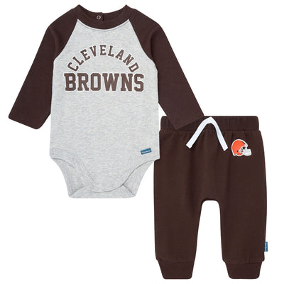 2-Piece Baby Neutral Cleveland Browns Bodysuit and Jogger Set-Gerber Childrenswear Wholesale