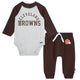 2-Piece Baby Neutral Cleveland Browns Bodysuit and Jogger Set-Gerber Childrenswear Wholesale