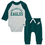 2-Piece Baby Neutral Philadelphia Eagles Bodysuit and Jogger Set-Gerber Childrenswear Wholesale