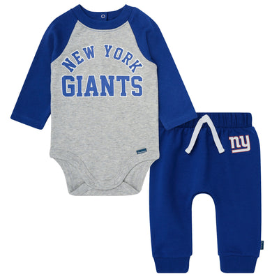 2-Piece Baby Neutral New York Giants Bodysuit and Jogger Set-Gerber Childrenswear Wholesale