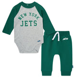 2-Piece Baby Neutral New York Jets Bodysuit and Jogger Set-Gerber Childrenswear Wholesale