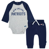 2-Piece Baby Neutral New England Patriots Bodysuit and Jogger Set-Gerber Childrenswear Wholesale