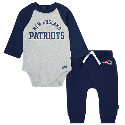 2-Piece Baby Neutral New England Patriots Bodysuit and Jogger Set-Gerber Childrenswear Wholesale