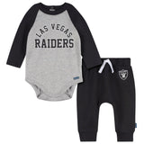 2-Piece Baby Neutral Las Vegas Raiders Bodysuit and Jogger Set-Gerber Childrenswear Wholesale