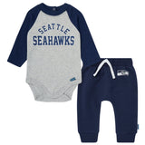 2-Piece Baby Neutral Seattle Seahawks Bodysuit and Jogger Set-Gerber Childrenswear Wholesale