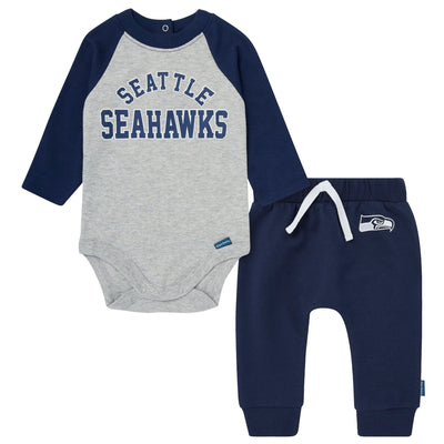 2-Piece Baby Neutral Seattle Seahawks Bodysuit and Jogger Set-Gerber Childrenswear Wholesale