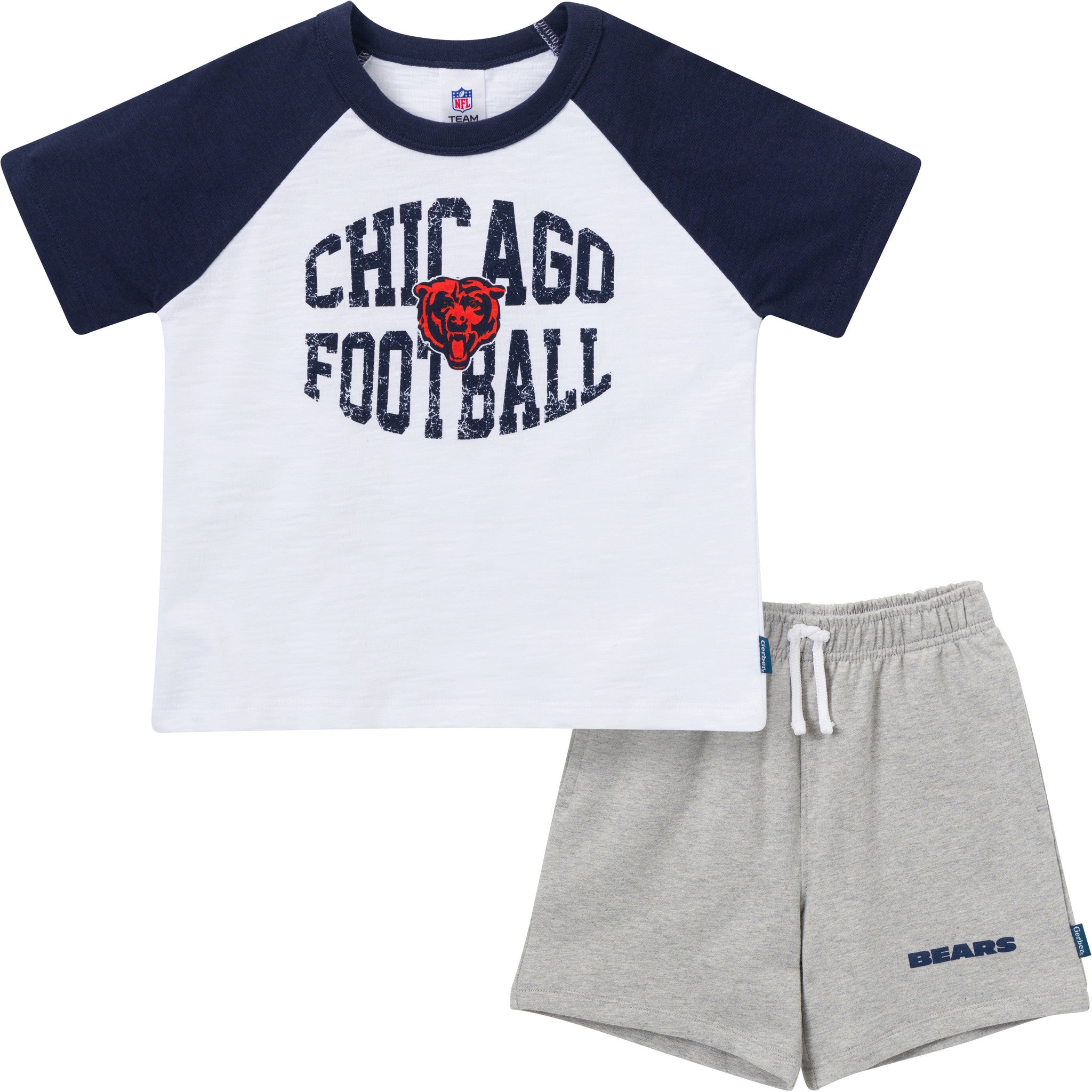 2-Piece Infant & Toddler Boys Chicago Bears T-Shirt and Shorts Set-Gerber Childrenswear Wholesale