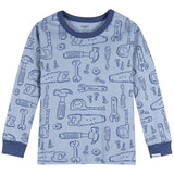 2-Piece Infant & Toddler Boys Blue Tools Cotton Pajama Set-Gerber Childrenswear Wholesale