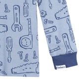 2-Piece Infant & Toddler Boys Blue Tools Cotton Pajama Set-Gerber Childrenswear Wholesale