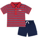 2-Piece Infant & Toddler Boys Red & Blue Polo Shirt and Shorts Set-Gerber Childrenswear Wholesale