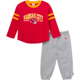 2-Piece Infant & Toddler Boys Kansas City Chiefs Shirt and Sweatpant Set-Gerber Childrenswear Wholesale