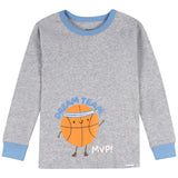 2-Piece Infant & Toddler Boys Gray Mvp Cotton Pajama Set-Gerber Childrenswear Wholesale