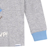 2-Piece Infant & Toddler Boys Gray Mvp Cotton Pajama Set-Gerber Childrenswear Wholesale