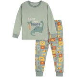 2-Piece Infant & Toddler Boys Green Dino Cotton Pajama Set-Gerber Childrenswear Wholesale