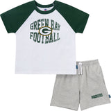 2-Piece Infant & Toddler Boys Green Bay Packers T-Shirt and Shorts Set-Gerber Childrenswear Wholesale