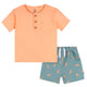 2-Piece Infant & Toddler Boys Peach Henley Top and Shorts Set-Gerber Childrenswear Wholesale