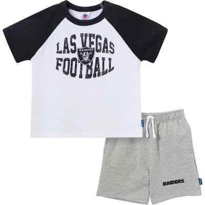 2-Piece Infant & Toddler Boys Las Vegas Raiders T-Shirt and Shorts Set-Gerber Childrenswear Wholesale