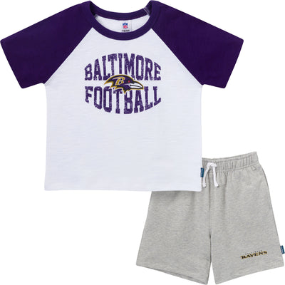 2-Piece Infant & Toddler Boys Baltimore Ravens T-Shirt and Shorts Set-Gerber Childrenswear Wholesale