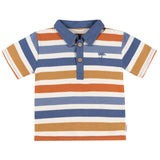 2-Piece Infant & Toddler Boys Brown & Blue Polo Shirt and Shorts Set-Gerber Childrenswear Wholesale
