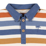 2-Piece Infant & Toddler Boys Brown & Blue Polo Shirt and Shorts Set-Gerber Childrenswear Wholesale