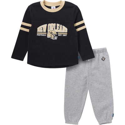 2-Piece Infant & Toddler Boys New Orleans Saints Shirt and Sweatpant Set-Gerber Childrenswear Wholesale