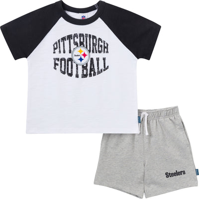 2-Piece Infant & Toddler Boys Pittsburgh Steelers T-Shirt and Shorts Set-Gerber Childrenswear Wholesale