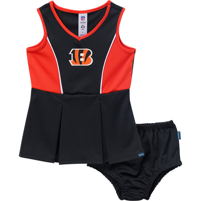 2-Piece Infant & Toddler Girls Cincinatti Bengals Dress and Panty Cover Set-Gerber Childrenswear Wholesale