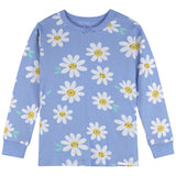2-Piece Infant & Toddler Girls Blue Daisies Cotton Pajama Set-Gerber Childrenswear Wholesale