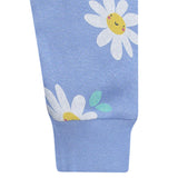 2-Piece Infant & Toddler Girls Blue Daisies Cotton Pajama Set-Gerber Childrenswear Wholesale