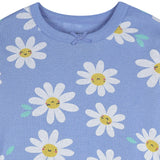 2-Piece Infant & Toddler Girls Blue Daisies Cotton Pajama Set-Gerber Childrenswear Wholesale