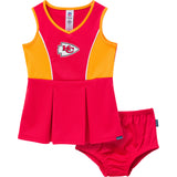 2-Piece Infant & Toddler Girls Kansas City Chiefs Dress and Panty Cover Set-Gerber Childrenswear Wholesale