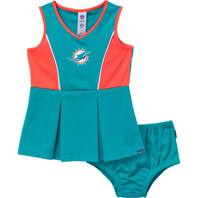 2-Piece Infant & Toddler Girls Miami Dolphins Dress and Panty Cover Set-Gerber Childrenswear Wholesale