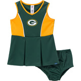 2-Piece Infant & Toddler Girls Green Bay Packers Dress and Panty Cover Set-Gerber Childrenswear Wholesale