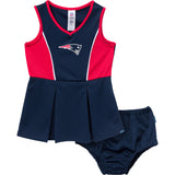 2-Piece Infant & Toddler Girls New England Patriots Dress and Panty Cover Set-Gerber Childrenswear Wholesale