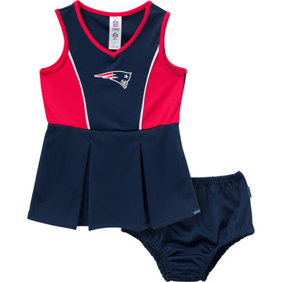 2-Piece Infant & Toddler Girls New England Patriots Dress and Panty Cover Set-Gerber Childrenswear Wholesale