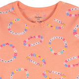2-Piece Infant & Toddler Girls Peach Bracelets Cotton Pajama Set-Gerber Childrenswear Wholesale