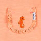 2-Piece Infant & Toddler Girls Peach Pocket Tee and Shorts Set-Gerber Childrenswear Wholesale