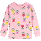 2-Piece Infant & Toddler Girls Pink Tulips Cotton Pajama Set-Gerber Childrenswear Wholesale