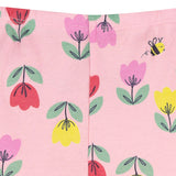 2-Piece Infant & Toddler Girls Pink Tulips Cotton Pajama Set-Gerber Childrenswear Wholesale