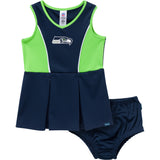 2-Piece Infant & Toddler Girls Seattle Seahawks Dress and Panty Cover Set-Gerber Childrenswear Wholesale