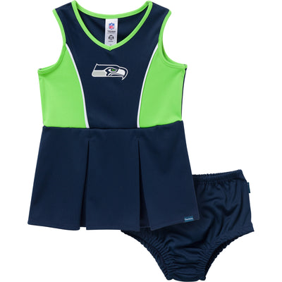 2-Piece Infant & Toddler Girls Seattle Seahawks Dress and Panty Cover Set-Gerber Childrenswear Wholesale