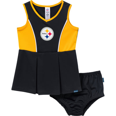 2-Piece Infant & Toddler Girls Pittsburgh Steelers Dress and Panty Cover Set-Gerber Childrenswear Wholesale