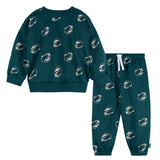 2-Piece Infant & Toddler Neutral Philadelphia Eagles Sweatshirt and Pant Set-Gerber Childrenswear Wholesale